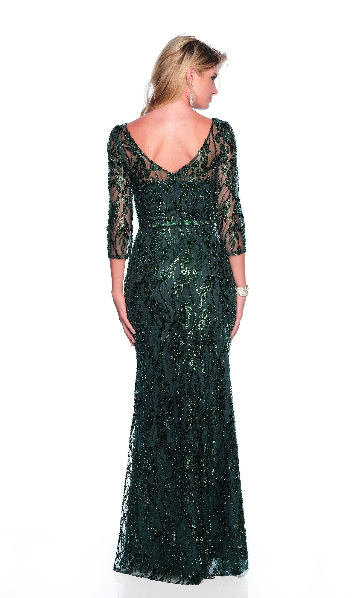 Long Sleeve Formal Dress: Dave & Johnny 12317