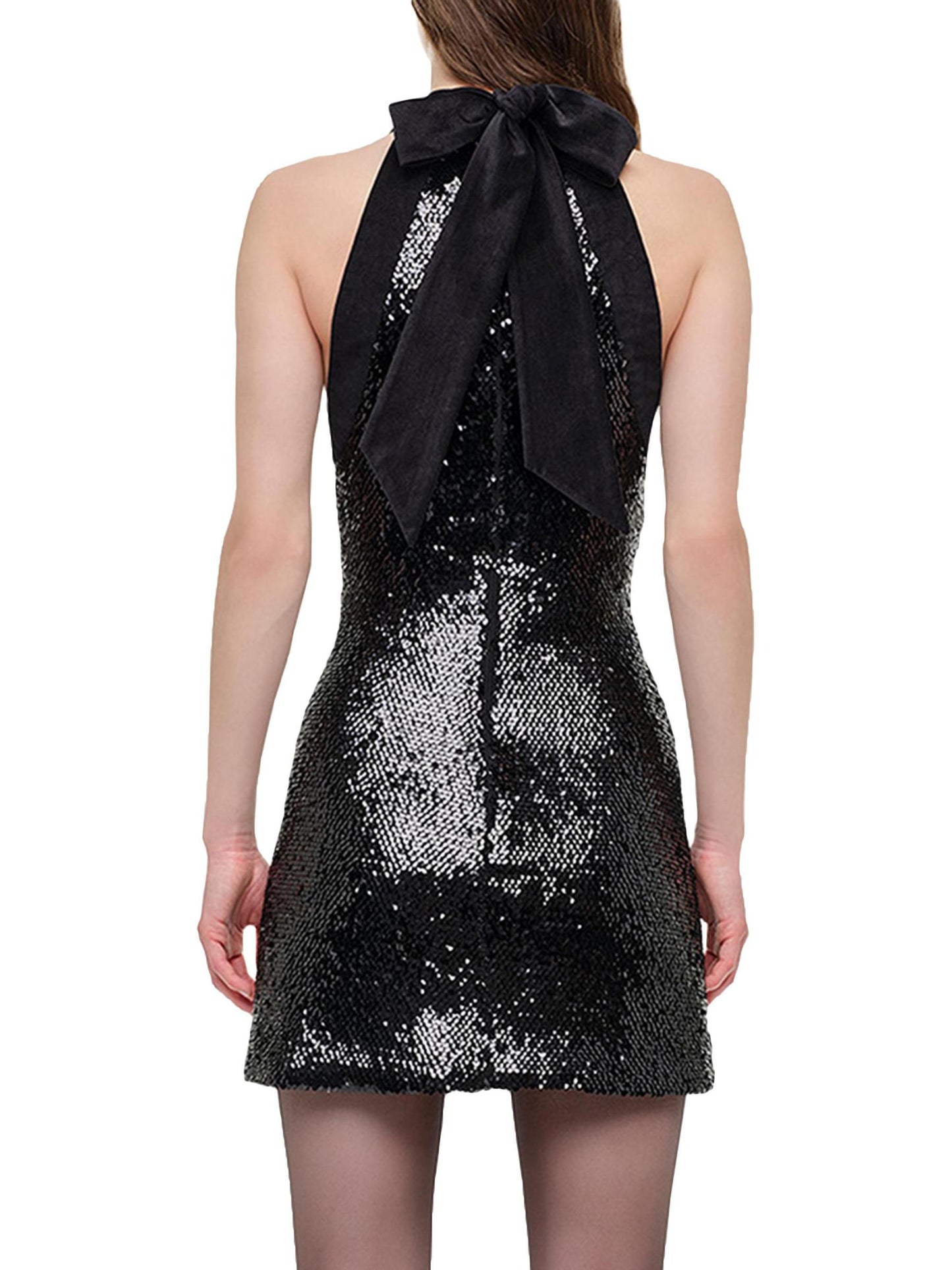 Isla Sequined Halter Minidress