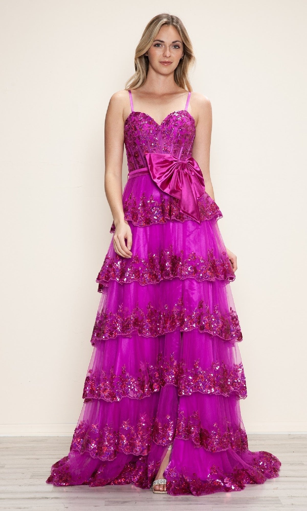 Long Prom Dress: Poly USA 9626