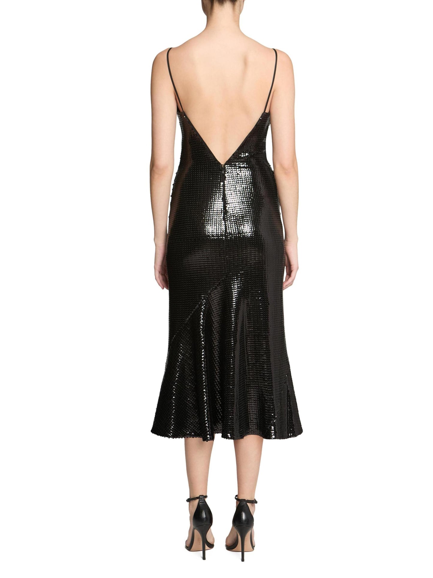 Lucia Sequined V-Neck Midi-Dress