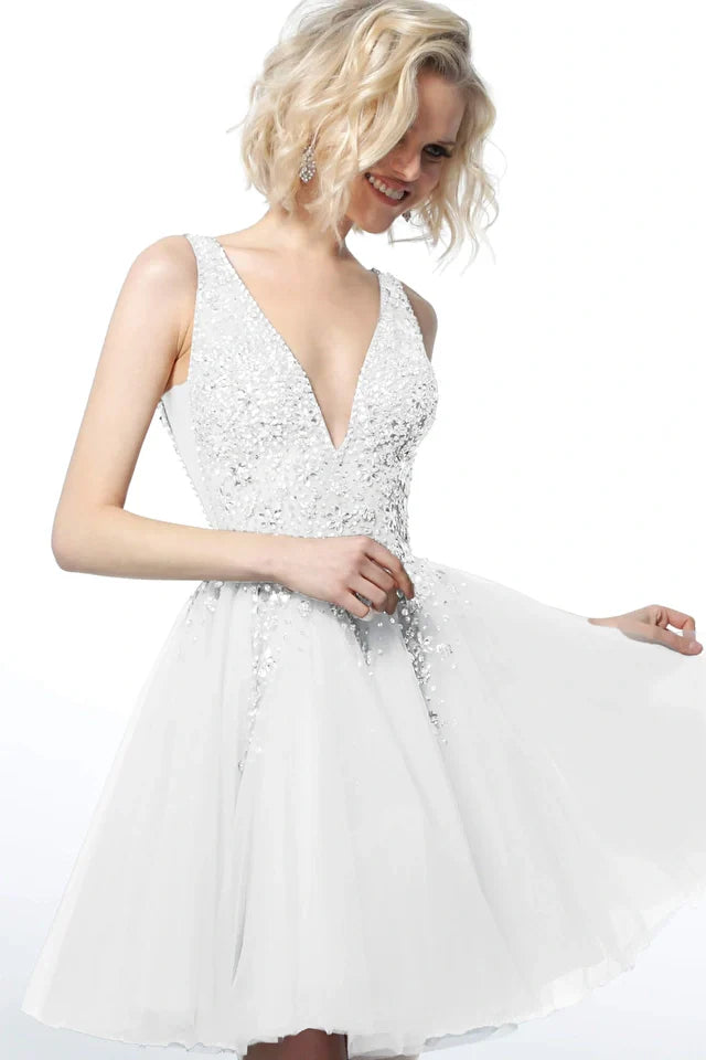 Jovani 1774 - Crystal Embellished Bodice Cocktail Dress
