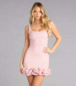 Amiyah Glitter Ruffle Mini Dress