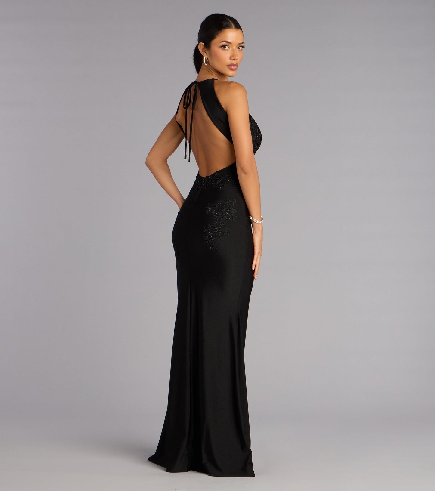 Blanca Open Back Mermaid Formal Dress