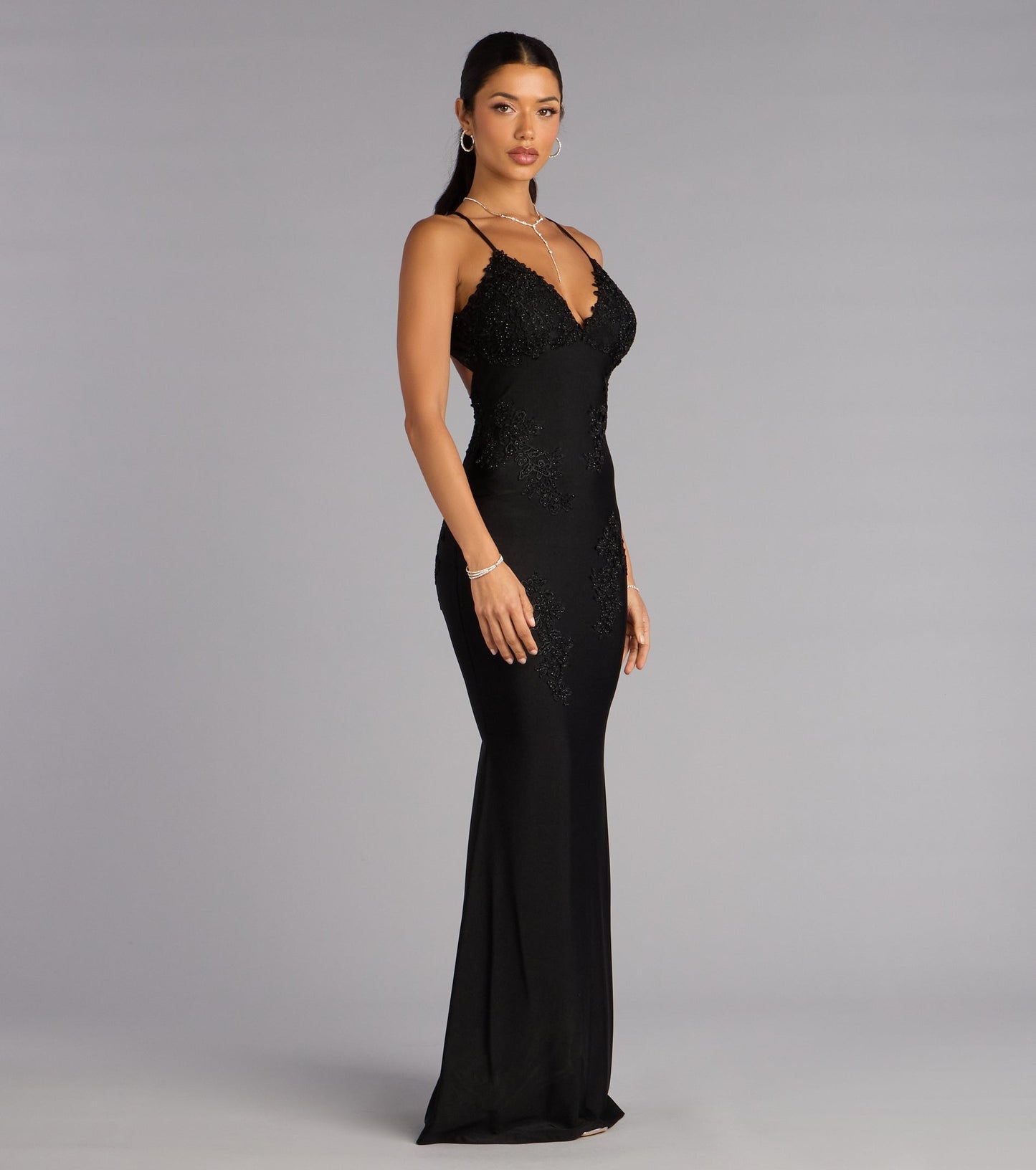 Blanca Open Back Mermaid Formal Dress