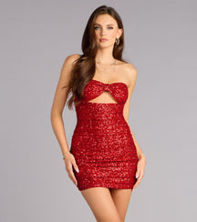 Blazing Beauty Strapless Mini Dress