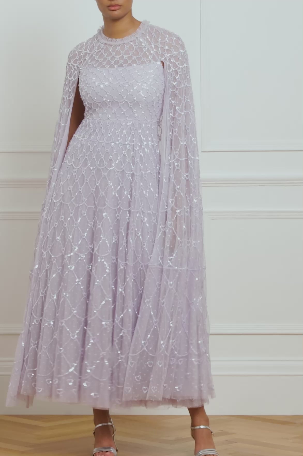 Heart Lattice Ankle Gown