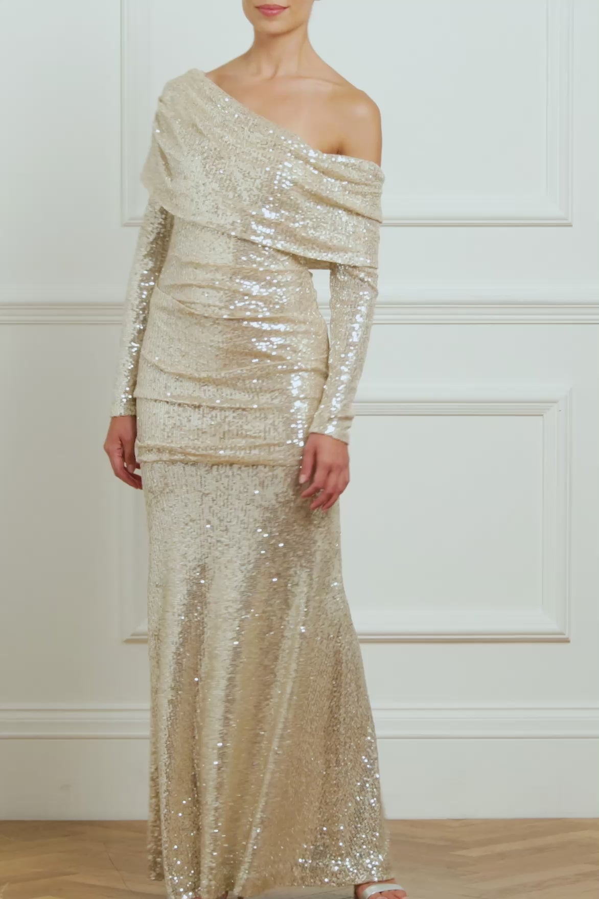 Nova One-Shoulder Ankle Gown