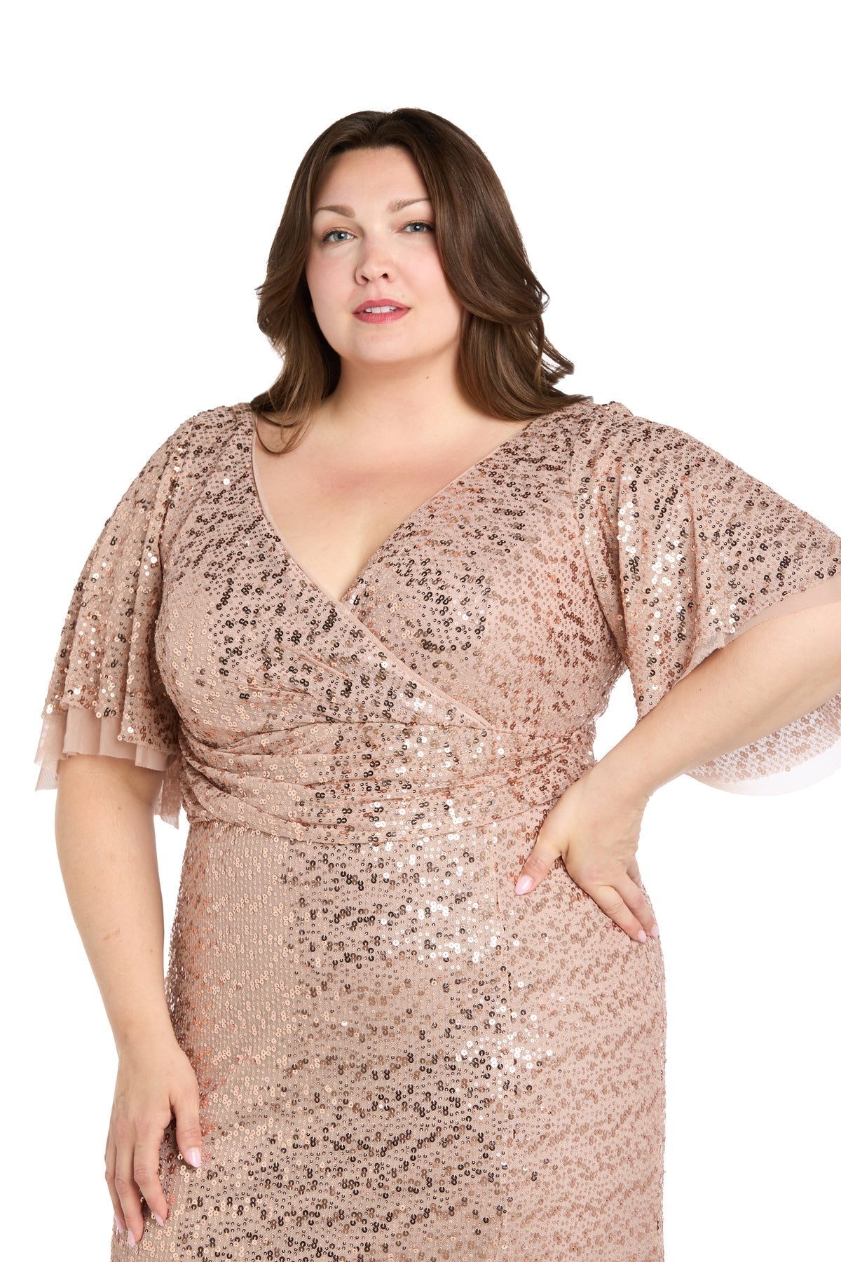 Plus-Size Sequin Formal Dress: R&M Richards 1011W