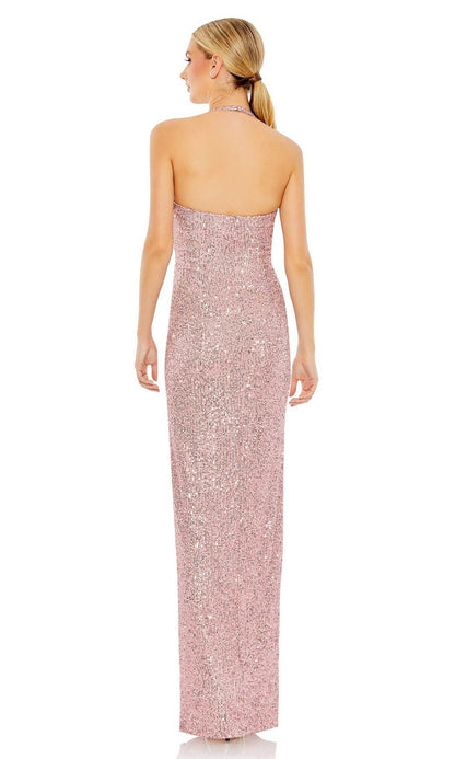 Long Black Sequin Halter Prom Dress 11279