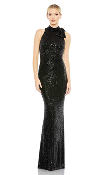 Bow Long Sequin Formal Dress: Mac Duggal 11280