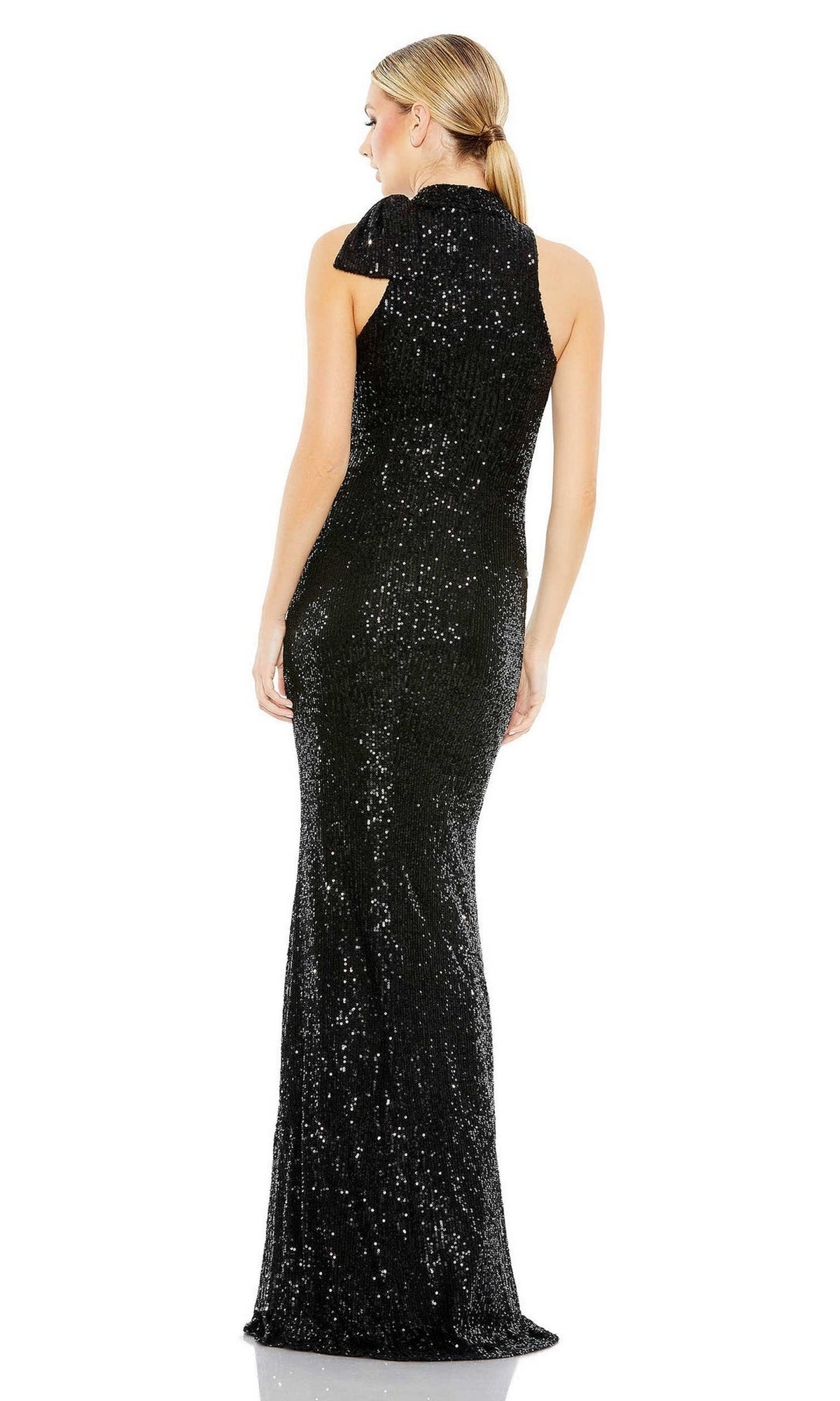 Bow Long Sequin Formal Dress: Mac Duggal 11280