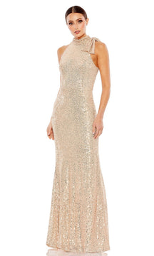 Bow Long Sequin Formal Dress: Mac Duggal 11280