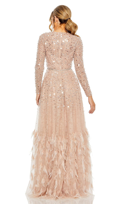 Long Sleeve Sequin Formal Gown: Mac Duggal 11782