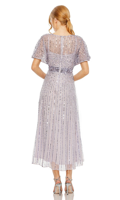 Short Sequin Wedding-Guest Dress: Mac Duggal 14007