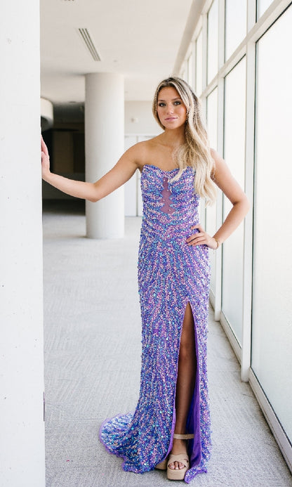 Long Purple Prom Dress: Aleta 1504