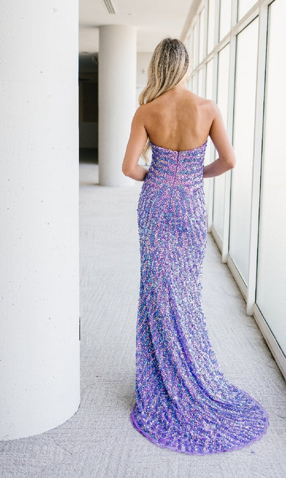 Long Purple Prom Dress: Aleta 1504