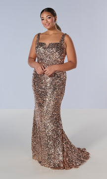 Long Plus-Size Prom Dress: Tiffany 16231