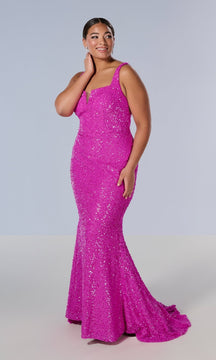 Long Plus-Size Prom Dress: Tiffany 16231