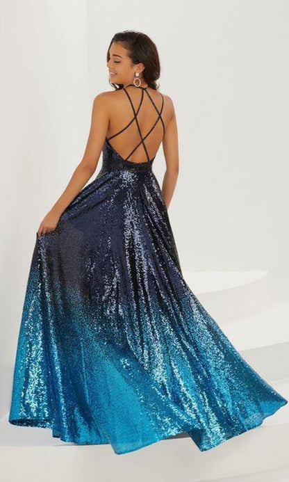 A-Line Sequin Ombre Prom Dress: Tiffany 16941