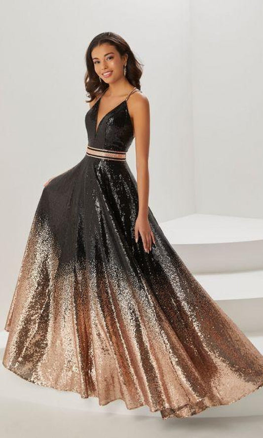 A-Line Sequin Ombre Prom Dress: Tiffany 16941