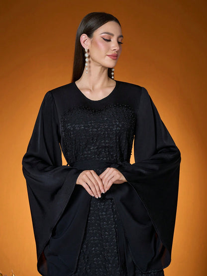 New Arrival,Lady, Plain Color, Woven, Diamond Beads, Pleated, Arabian Burqa