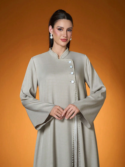 New Arrival,Lady, Plain Color, Woven, Beaded Craft, Long Robe(Not Included, Inside)