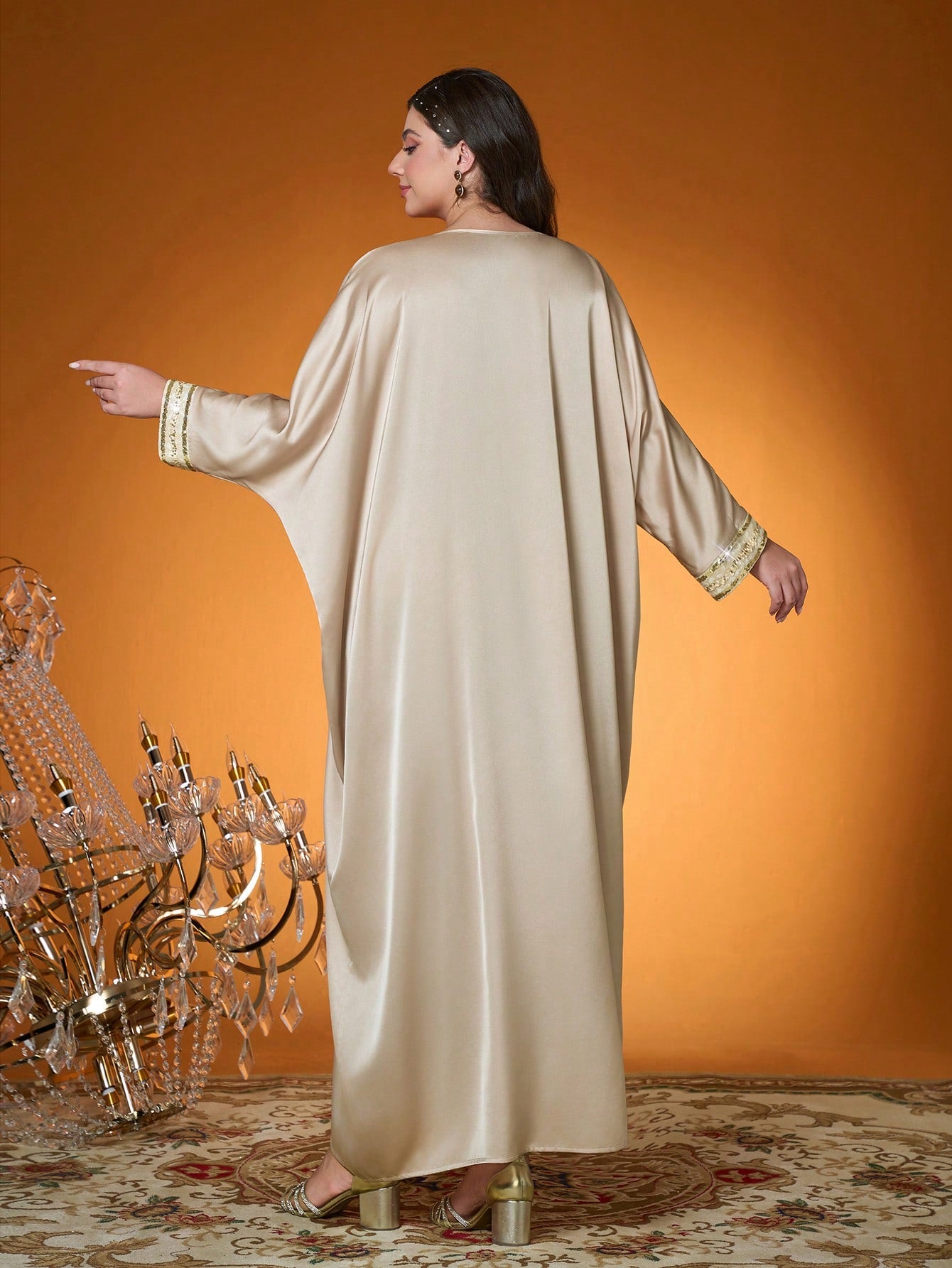New Arrival,Lady, Woven, Contrasting Colors, Jacquard, Beaded Embroidery, Arabian Burqa