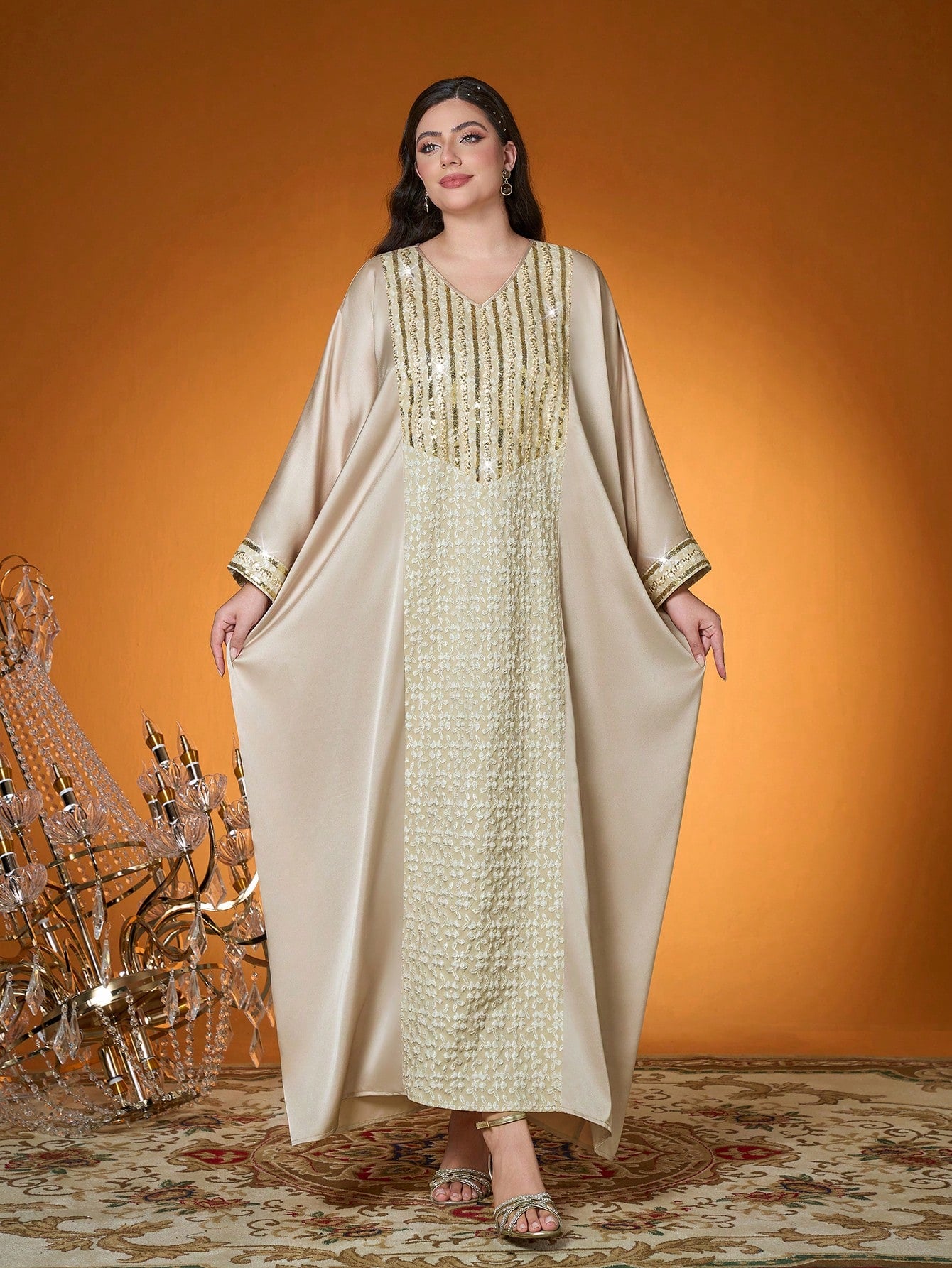 New Arrival,Lady, Woven, Contrasting Colors, Jacquard, Beaded Embroidery, Arabian Burqa