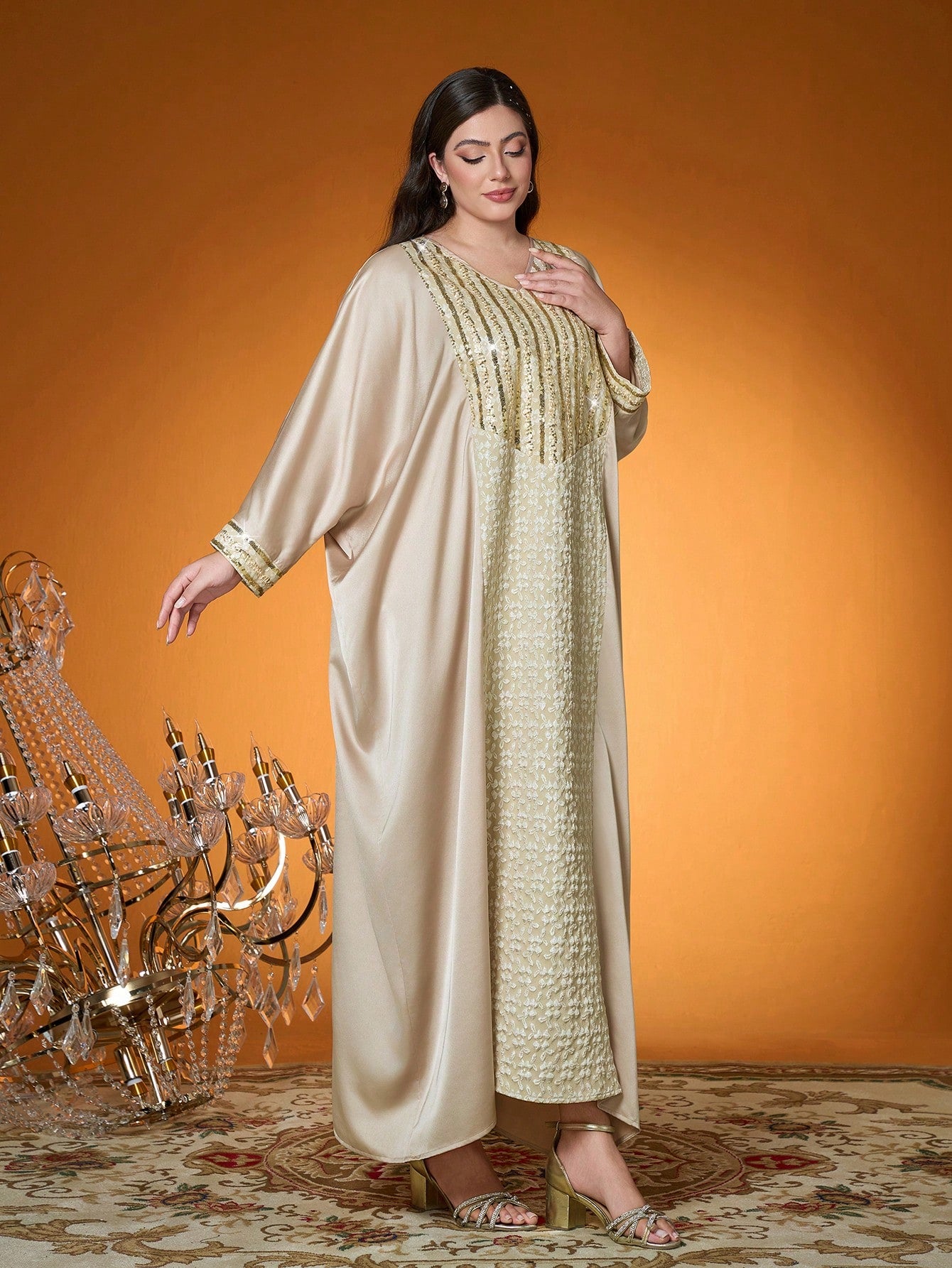 New Arrival,Lady, Woven, Contrasting Colors, Jacquard, Beaded Embroidery, Arabian Burqa