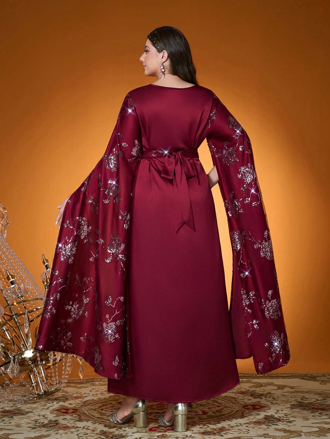 New Arrival,Lady, Plain Color, Woven, Beaded Embroidery Technique, Arabian Burqa