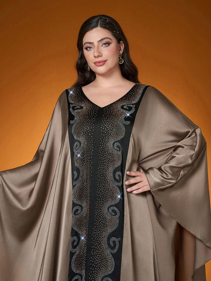 New Arrival,Madam, Woven, Contrasting Colors, Hot Diamond, Beaded Embroidery, Arabian Burqa