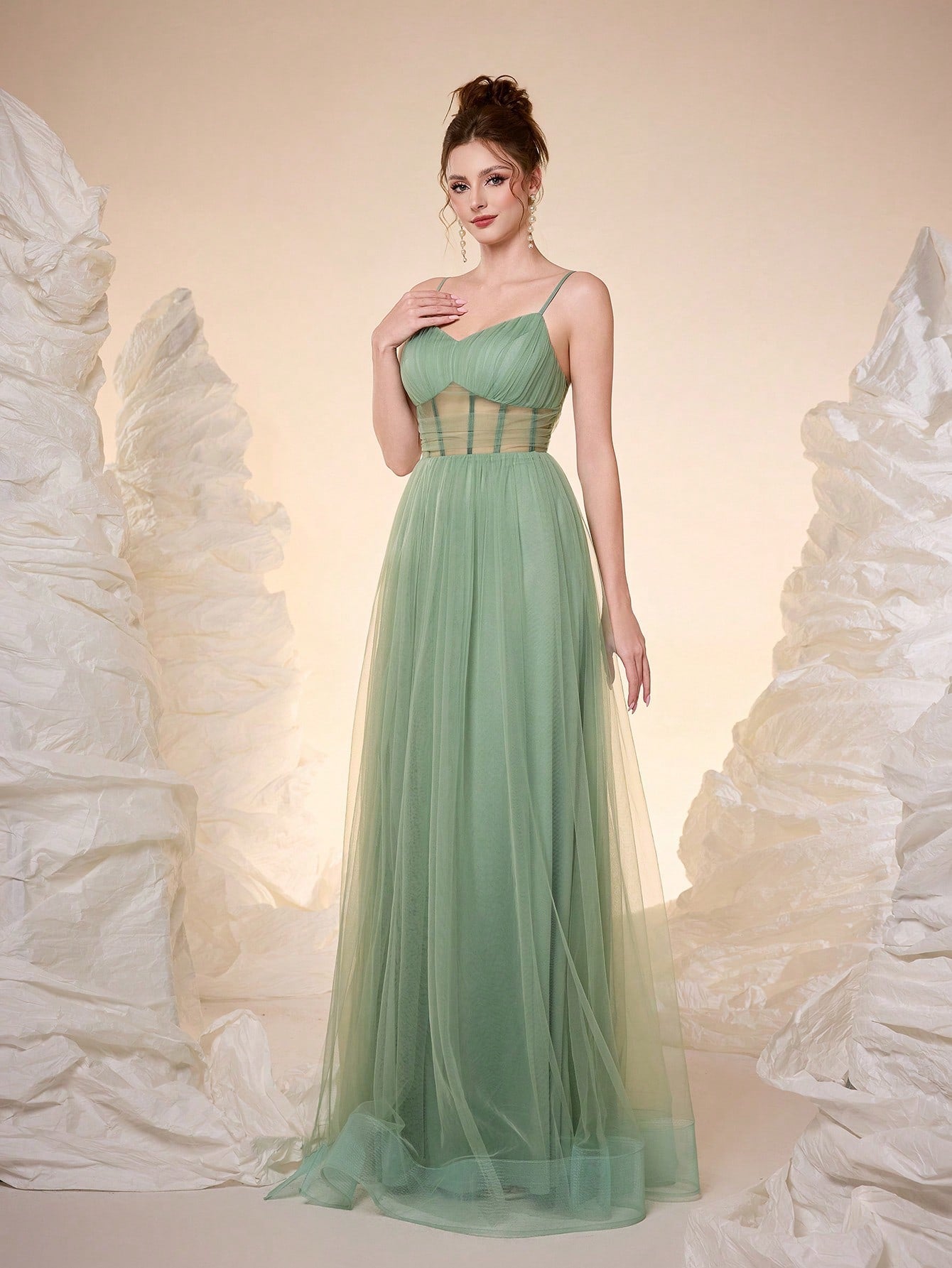 New Romantic Open Shoulder Bridesmaid Dress, Pleated Ruffle Chiffon Dress, Black Wedding Spring