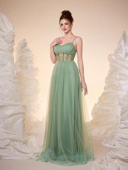 New Romantic Open Shoulder Bridesmaid Dress, Pleated Ruffle Chiffon Dress, Black Wedding Spring