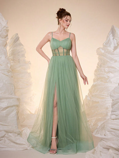 New Romantic Open Shoulder Bridesmaid Dress, Pleated Ruffle Chiffon Dress, Black Wedding Spring