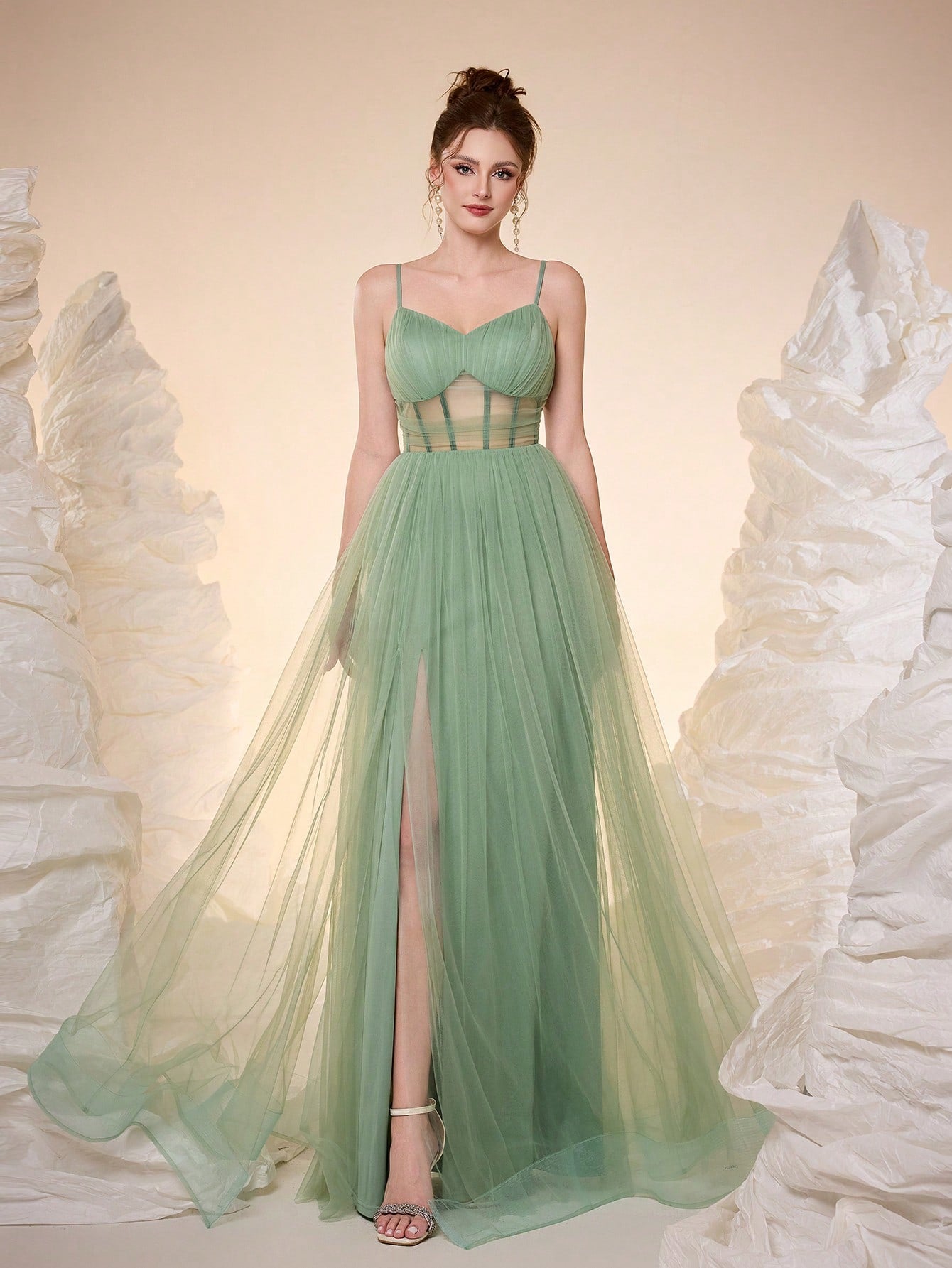 New Romantic Open Shoulder Bridesmaid Dress, Pleated Ruffle Chiffon Dress, Black Wedding Spring