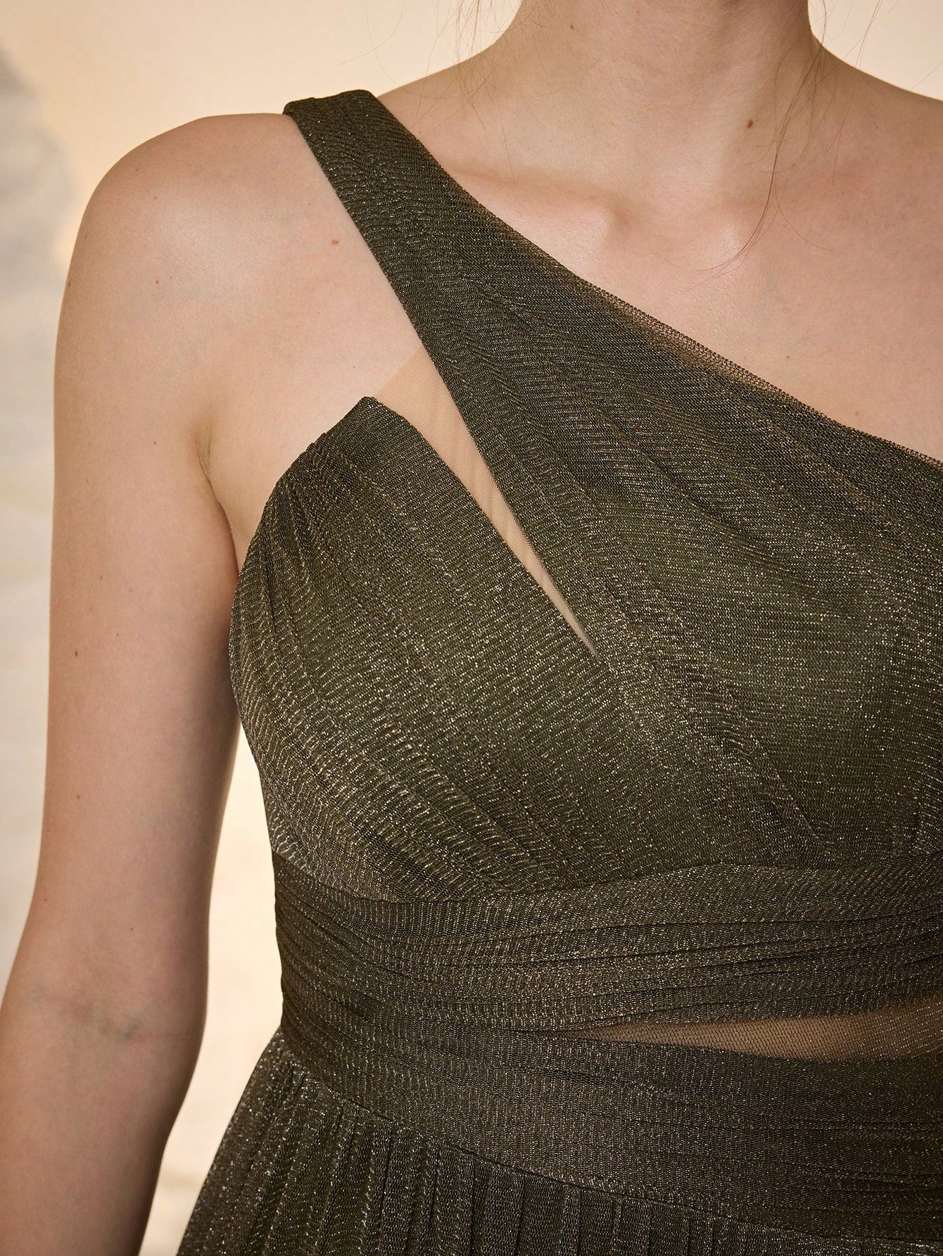 New Off Shoulder Solid Bridesmaid Dress, Sheer Mesh Ruffle High Slit Maxi Dress Wedding