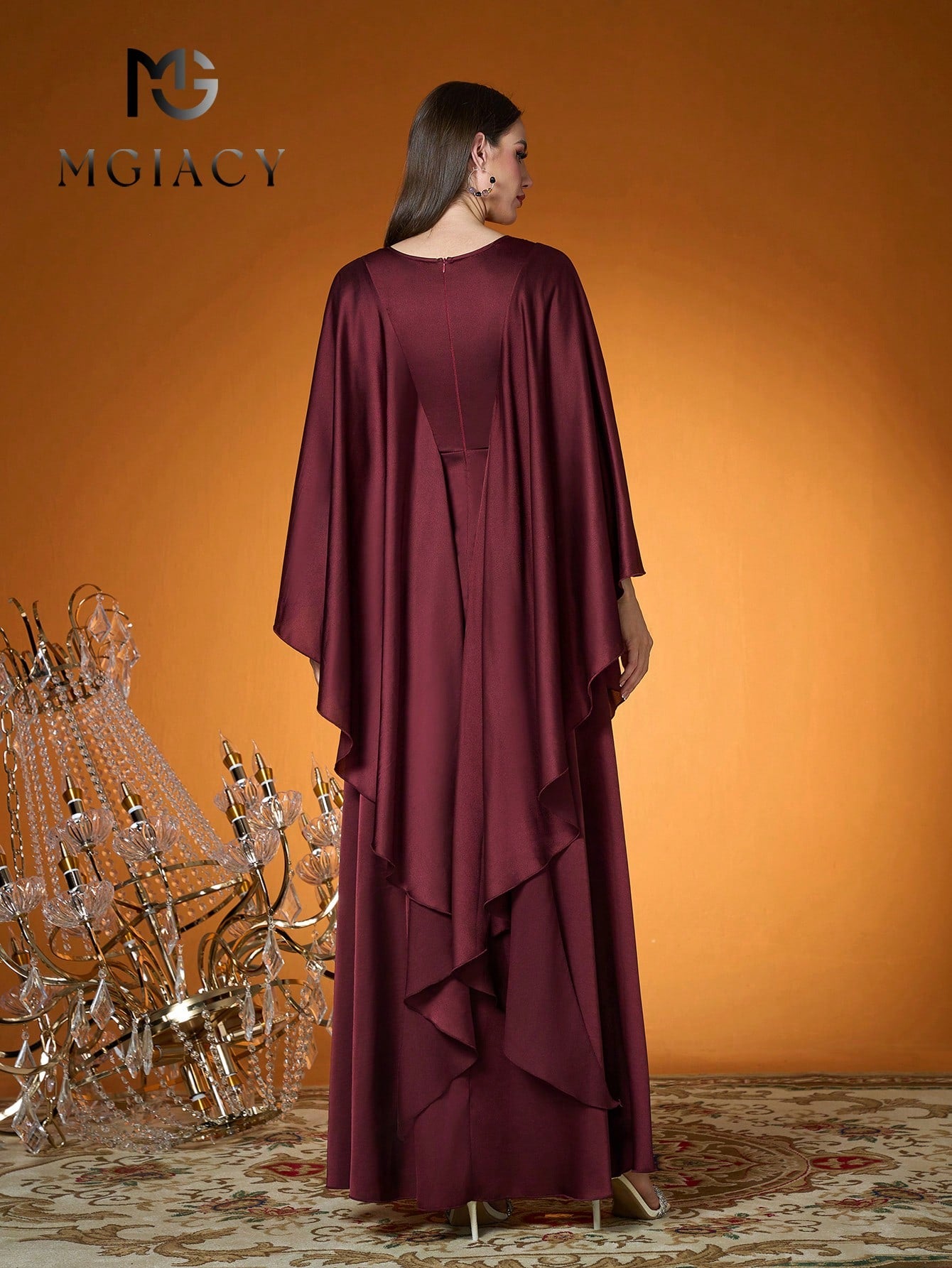 Women's Solid Color Woven Contrast Color 3D Pearl Embroidery Robe