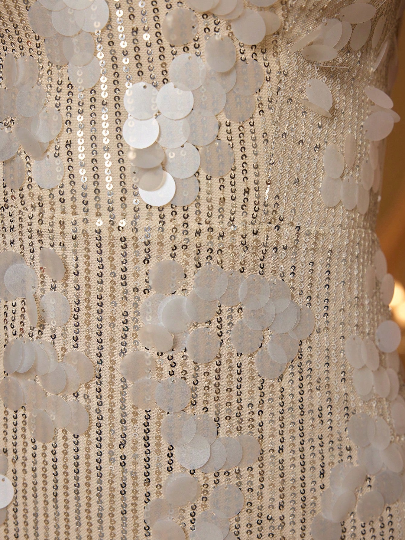Champagne Sequin Mermaid Dress, Elegant Ladies' Summer Gala & Bridesmaid Evening Gown, Suitable For Parties And Holidays