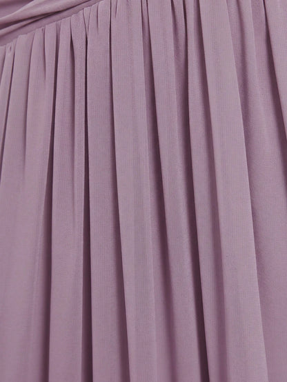 Summer Elegant Strapless Heart-Shaped Neckline Chiffon Maxi Dress, Sheer Lace Waist Bodice, Strapless Shawl, Suitable For Wedding Party Holiday Autumn