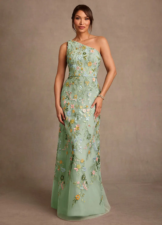 Dusty Sage A-Line Lace Dress