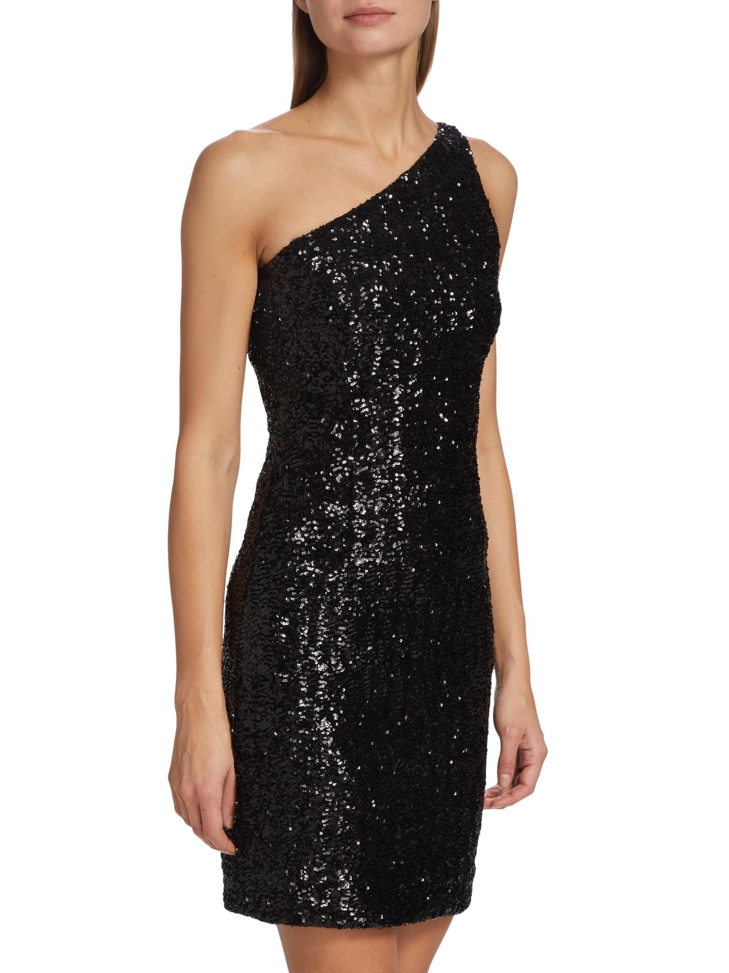 Sequin One-Shoulder Minidress