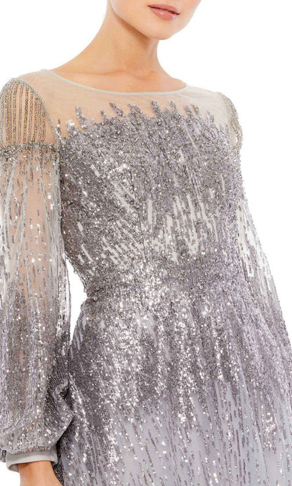 Long Sleeve Sequin Formal Gown: Mac Duggal 20307