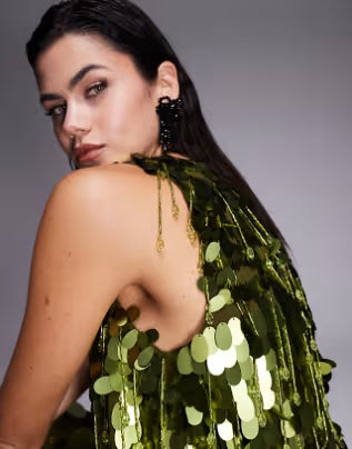 waist embellished mini dress in