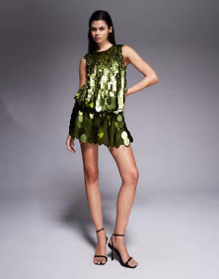 waist embellished mini dress in