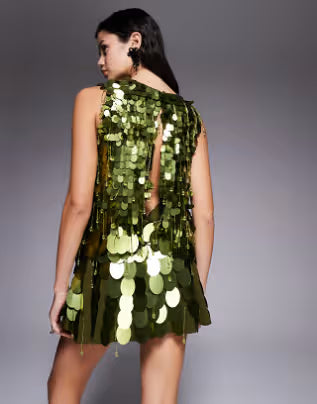 waist embellished mini dress in