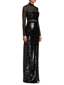 Andie Sequin & Mesh Gown