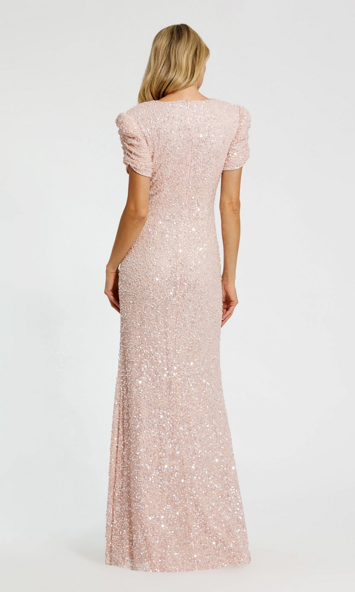 Short Sleeve Sequin Formal Dress: Mac Duggal 24003