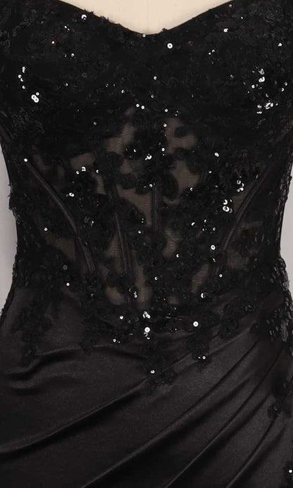 Short Hoco Dress with Slit: PromGirl Exclusive 250177