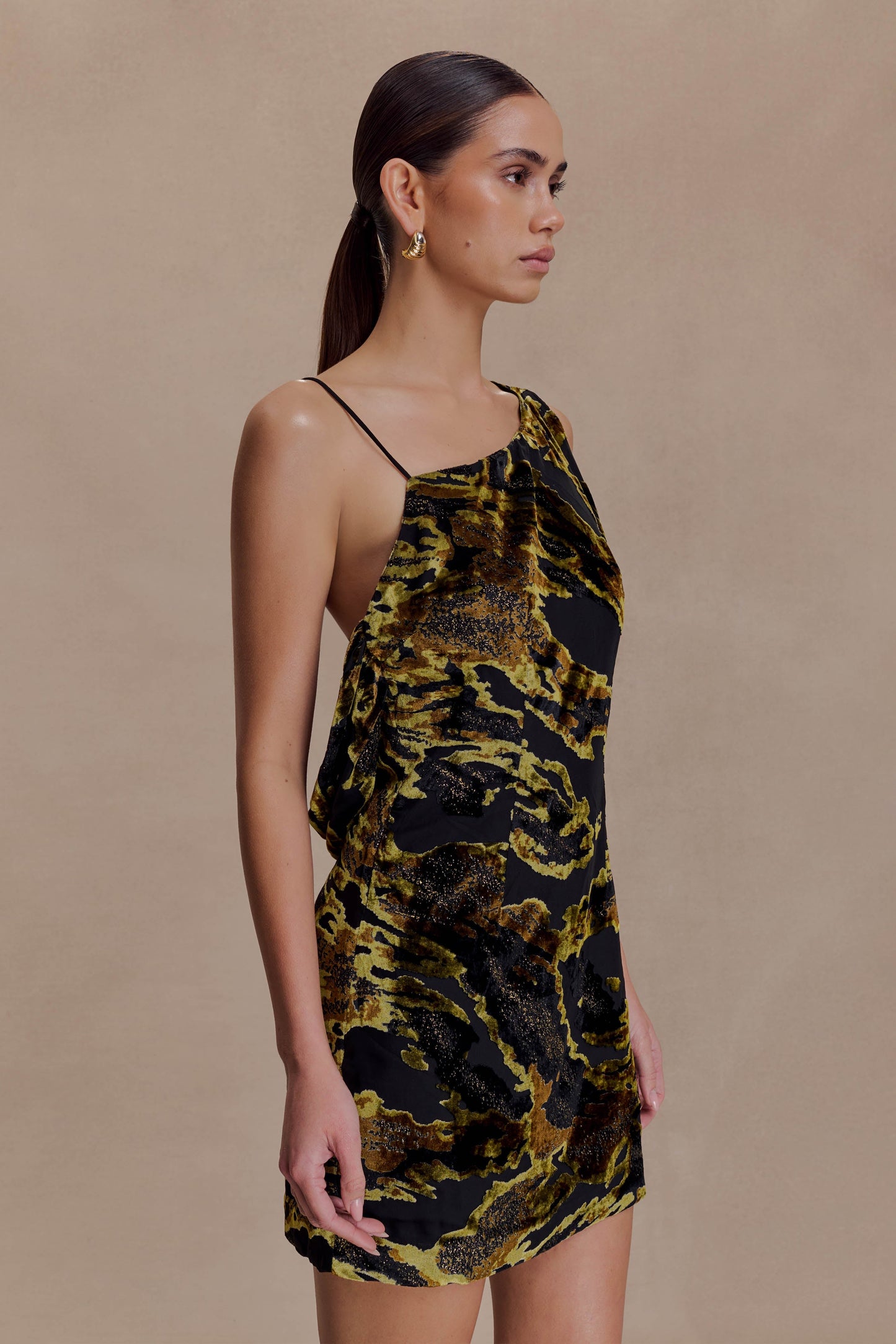 Ayana Cross Back Mini Dress - Velvet Burnout