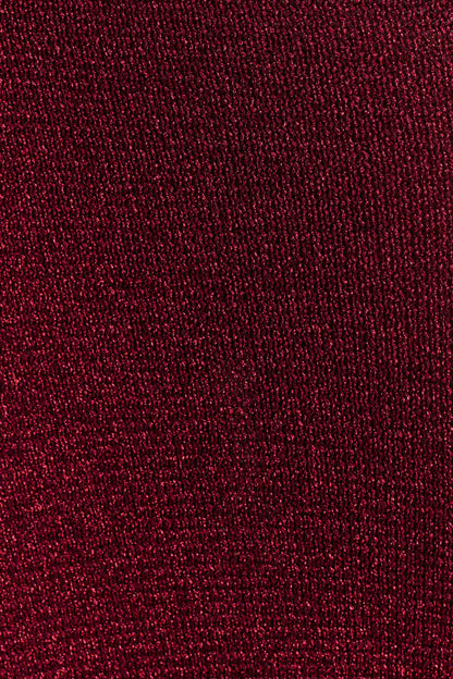 Elma Lurex Knit Halter Maxi Dress - Deep Red